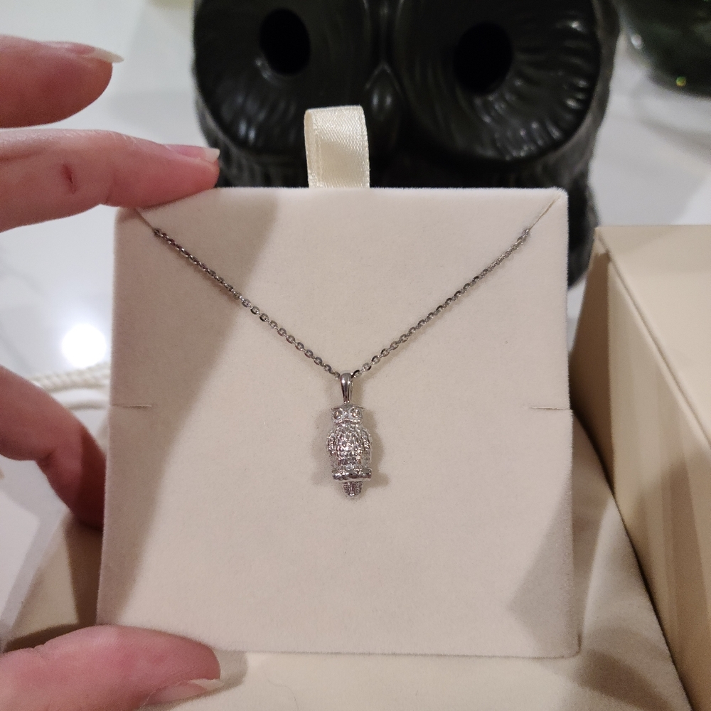 Awe Inspired Jewelry Silver and diamond Owl, NEW!